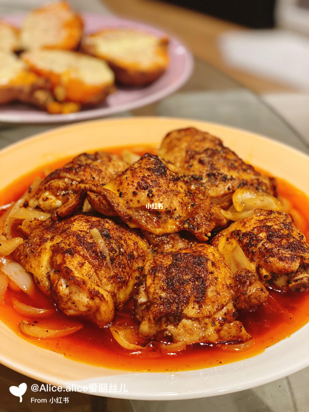 烟熏红椒粉烤鸡